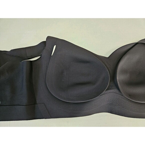 XXL Light Black Wireless Lift Bra Removable Pads Comfort Lift 4 Hook 4 Adjusts - Picture 3 of 8